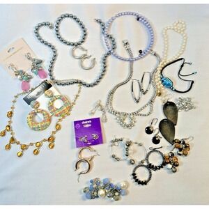 Mixed Costume Jewelry Lot Necklaces, Bracelets, Earrings (Macy's-Claire's)